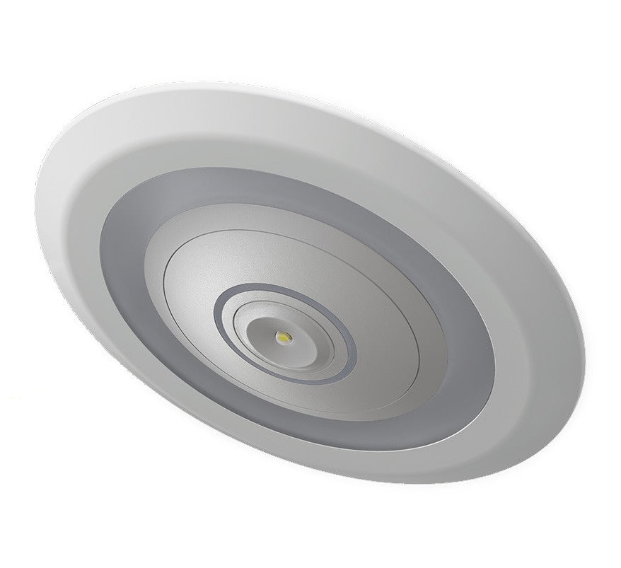 Lumi-Plugin 3000K IP20 Fire Rated LED Downlight with Emergency Light - Flood (Warm White) (LP110WH3KFLEM) - JEM Systems UK