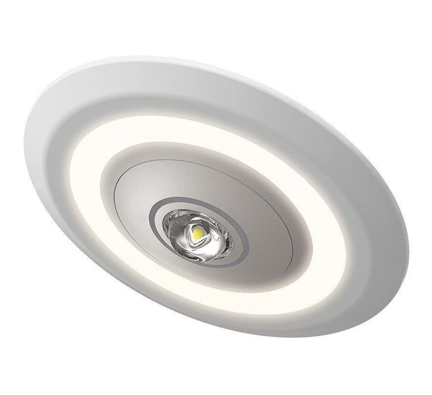 Lumi-Plugin 3000K IP20 Fire Rated LED Downlight with Emergency Light - Corridor (Warm White) (LP110WH3KCOEM) - JEM Systems UK