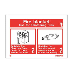 Firechief W6376D Fire Blanket ID Sign
