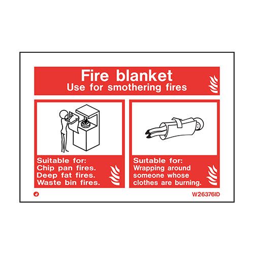 Firechief Fire Blanket ID Sign (W6376D)