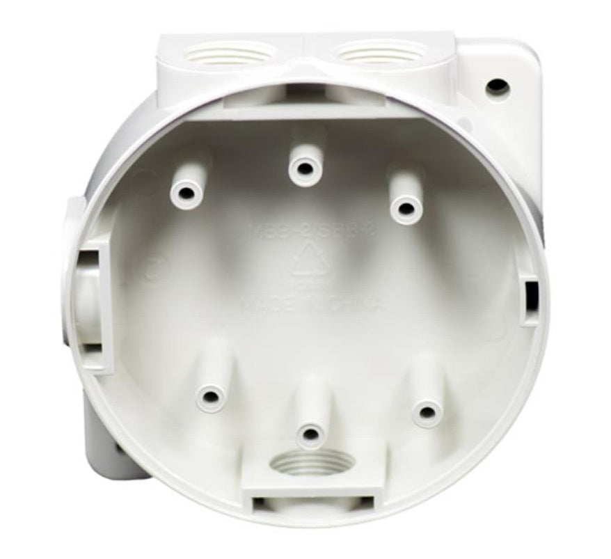 Hochiki MBB-2(WHT) Marine Mounting Back Box with Glands - White - JEM Systems UK