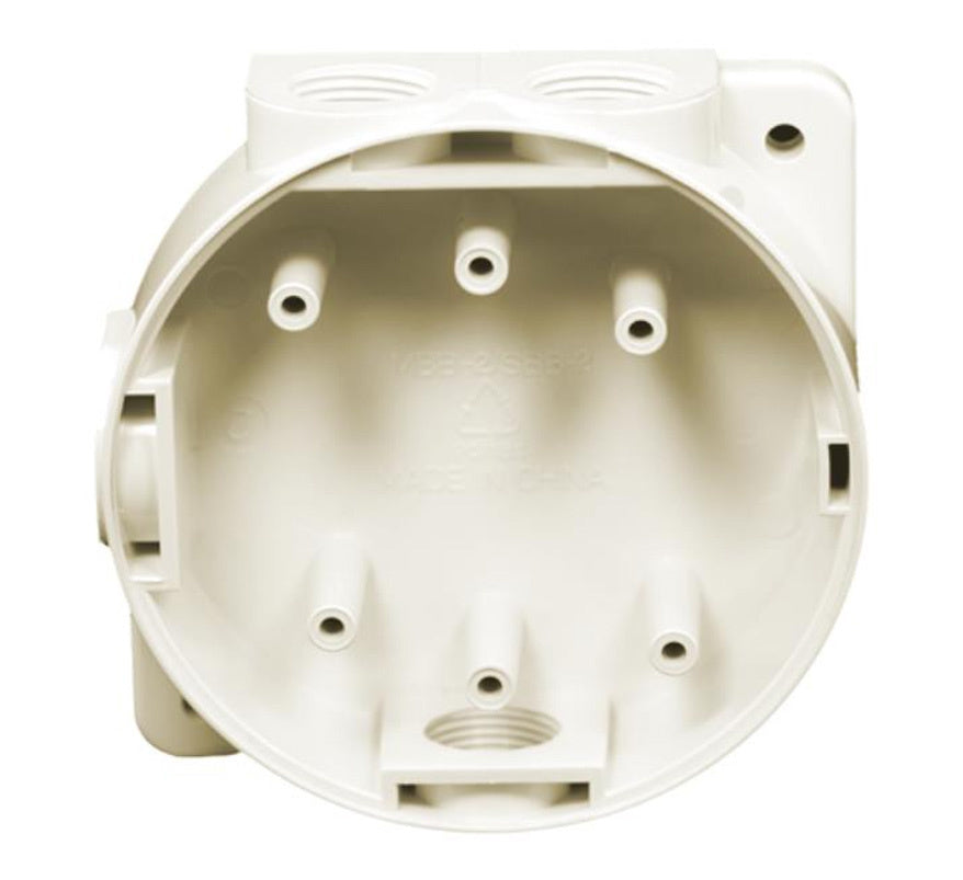 Hochiki MBB-2 Marine Mounting Back Box with Glands - Ivory - JEM Systems UK