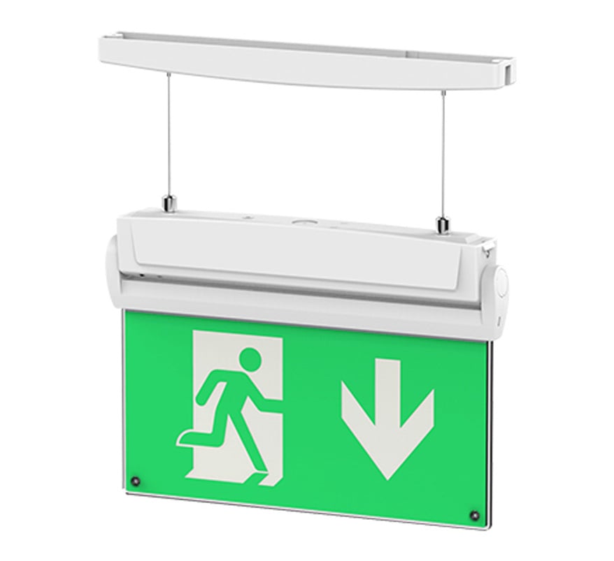 BLE MEERSBROOK 5 in 1 LED Hanging Exit Sign with Self Test (EL-131950) - JEM Systems UK