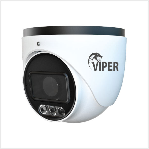 6MP Motorised Smart Dual-Illumination Turret Camera with People & Vehicle Detection (White Housing)