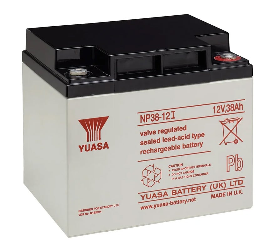 Yuasa NP 12v 38Ah Sealed Lead Acid Battery (NP38-12) - JEM Systems UK