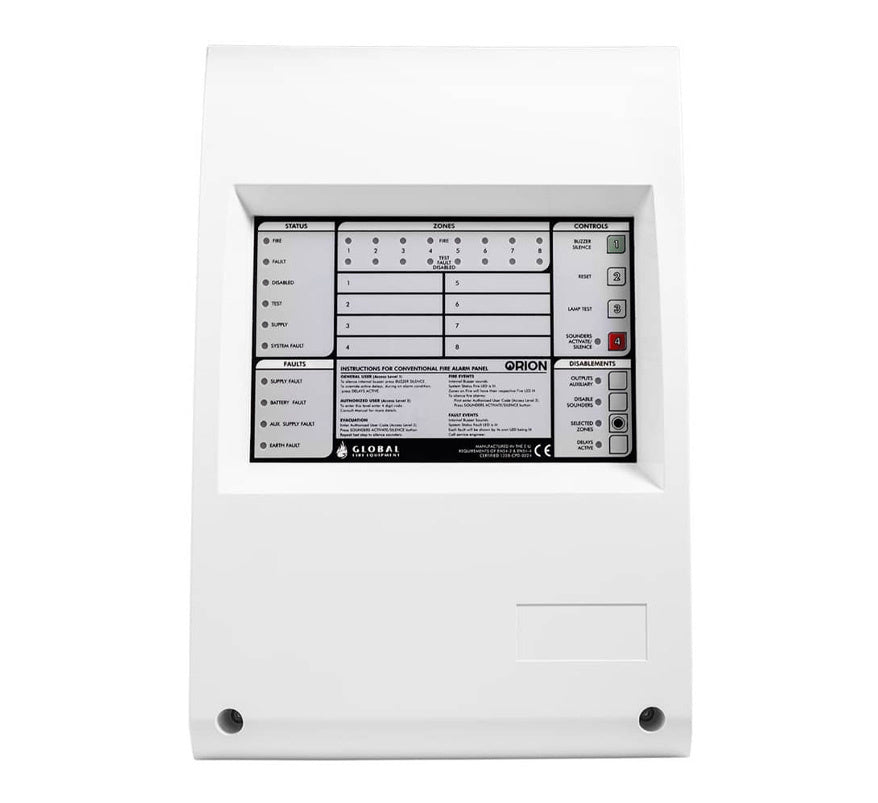 Global Fire ORION 4 Zone Conventional Fire Panel (ORION-4) - JEM Systems UK