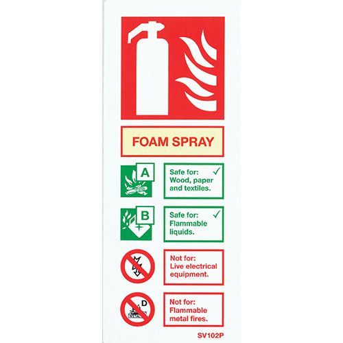 Firechief Sign Foam Spray, White Self-Adhesive - Pack of 10 (SV102P)