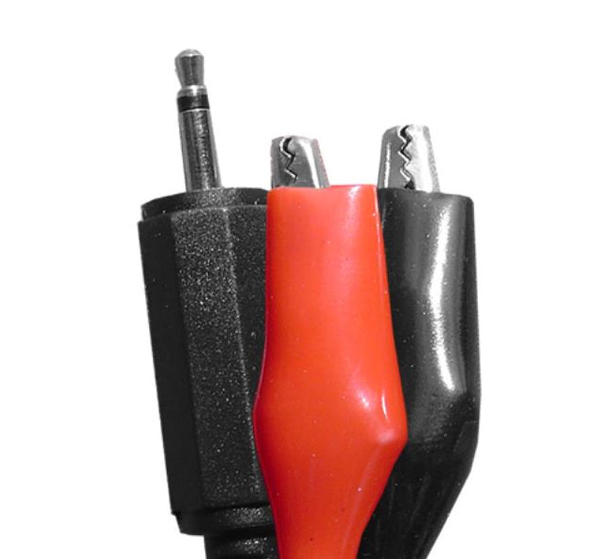 Hochiki PL-2 Programming Lead (Jack Plug to Croc Clip) - JEM Systems UK