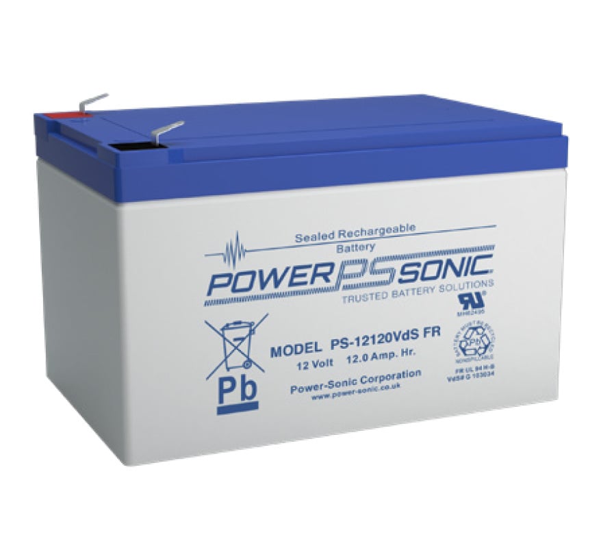 Power Sonic 12v 12Ah Sealed Lead Acid Battery - Flame Retardant (PS-12120FR)