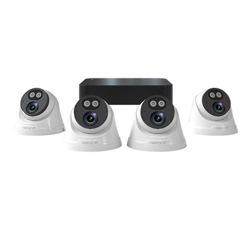 ESP Rekor IP PoE 2MP 4-Channel 4 Dome Camera Kit 1TB White (RC24KD4W) - JEM Systems UK