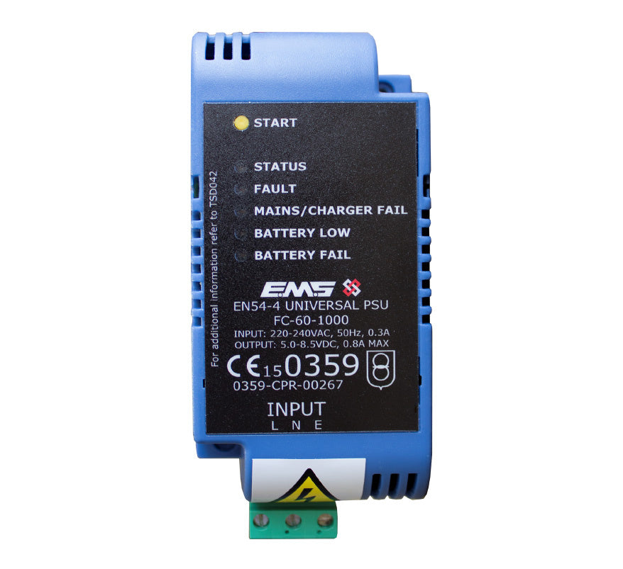 EMS FireCell Universal 6V PSU for Radio Cluster Communicator (RCC) (FC-60-1000) - JEM Systems UK