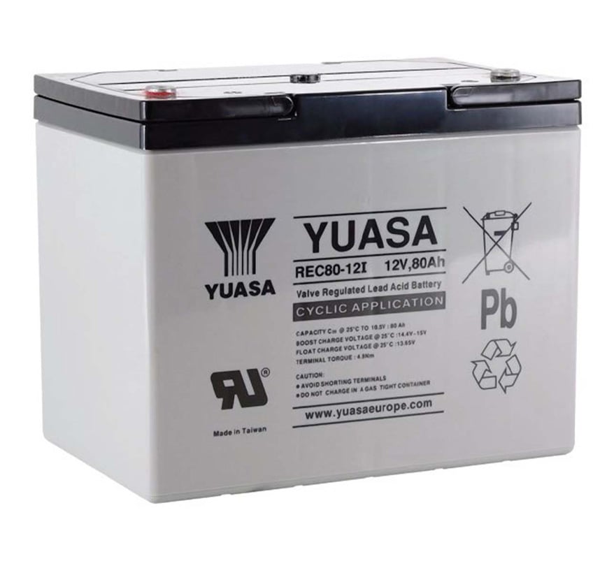 Yuasa 12v 80Ah Deep Cycle VRLA Battery (REC80-12I) - JEM Systems UK