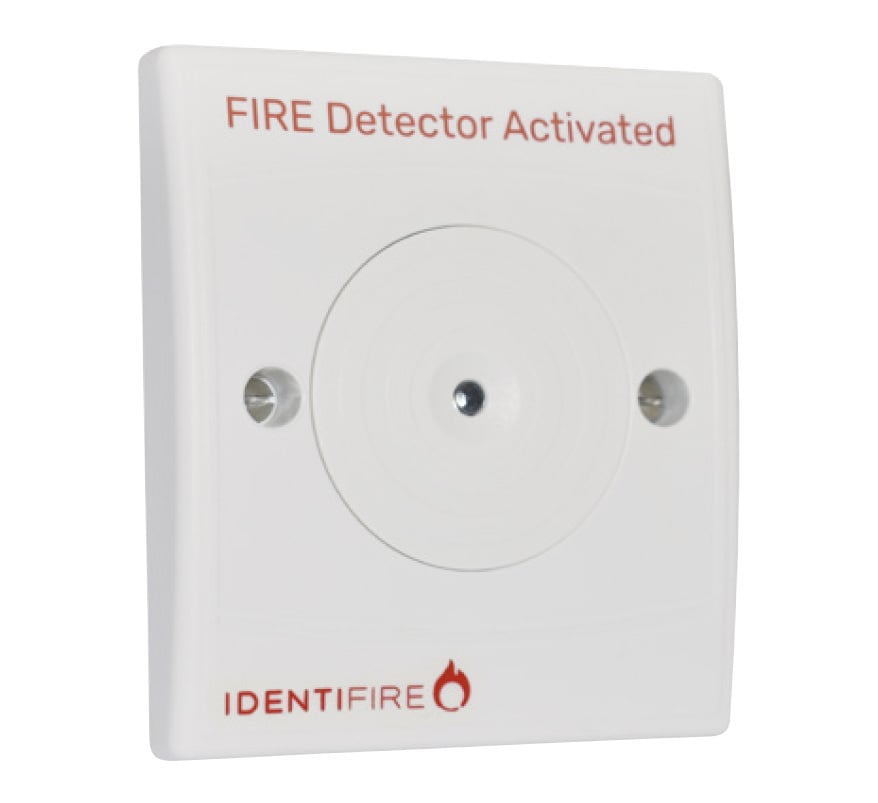 Vimpex Identifire White Remote Indicator Unit with Buzzer, Flush Mount, Red LED (10-2111WFR-S)