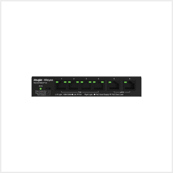 4-Port 10/100Mbps Base-TX Unmanaged PoE Switch