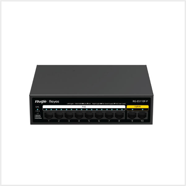 10-Port 100Mbps Unmanaged PoE Switch