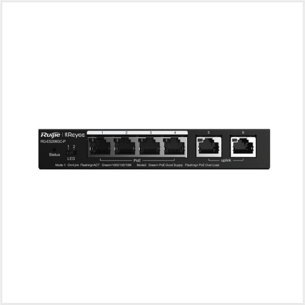 6-Port Gigabit Smart PoE Cloud-Managed Switch