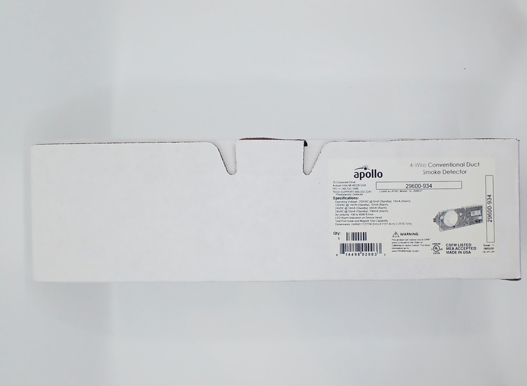 Apollo 29600-934 Duct Detector - JEM Systems UK