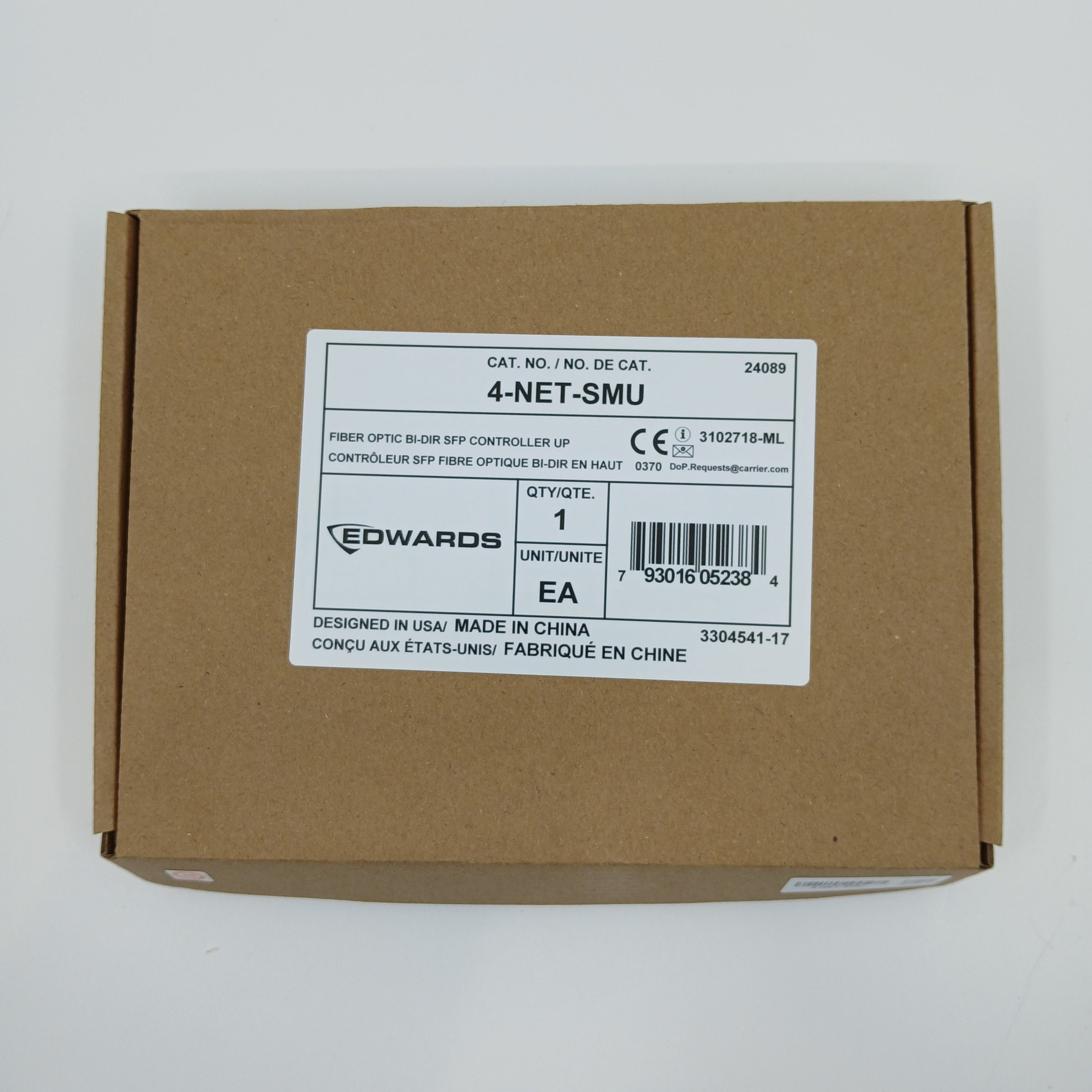 Edwards 4-NET-SMU Single-Mode Fiber-Optic SFP Network Controller Bi-Directional - JEM Systems UK