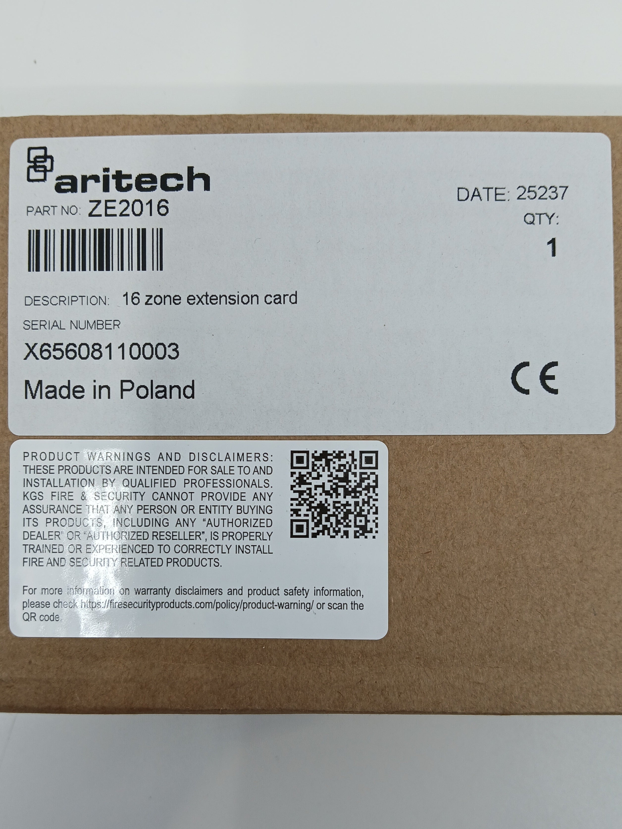 Aritech ZE2016 - JEM Systems UK