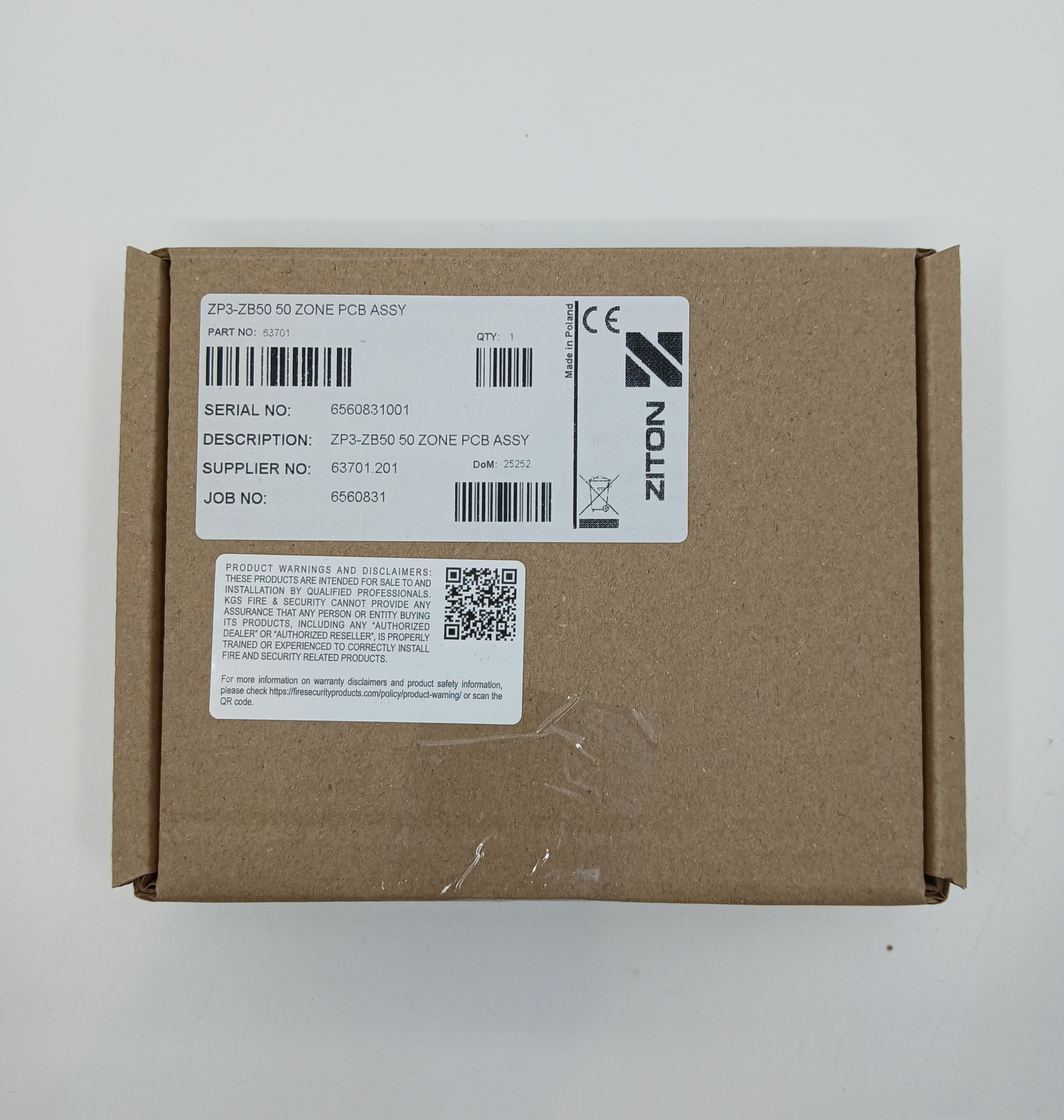 Ziton 63701 ZP3 50 Zone LCD Board - JEM Systems UK