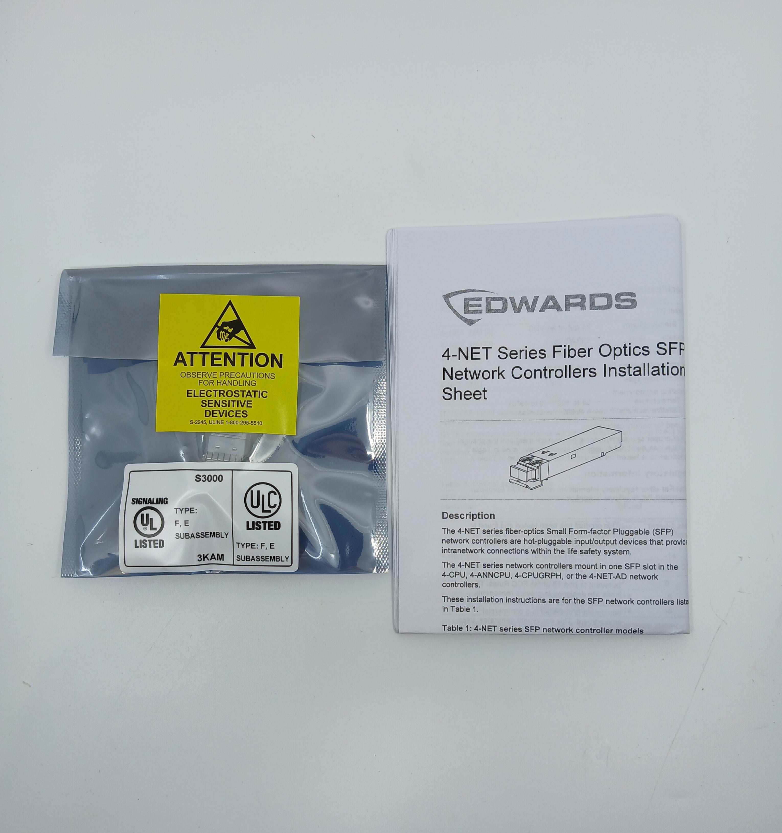 Edwards 4-NET-SMU Single-Mode Fiber-Optic SFP Network Controller Bi-Directional - JEM Systems UK