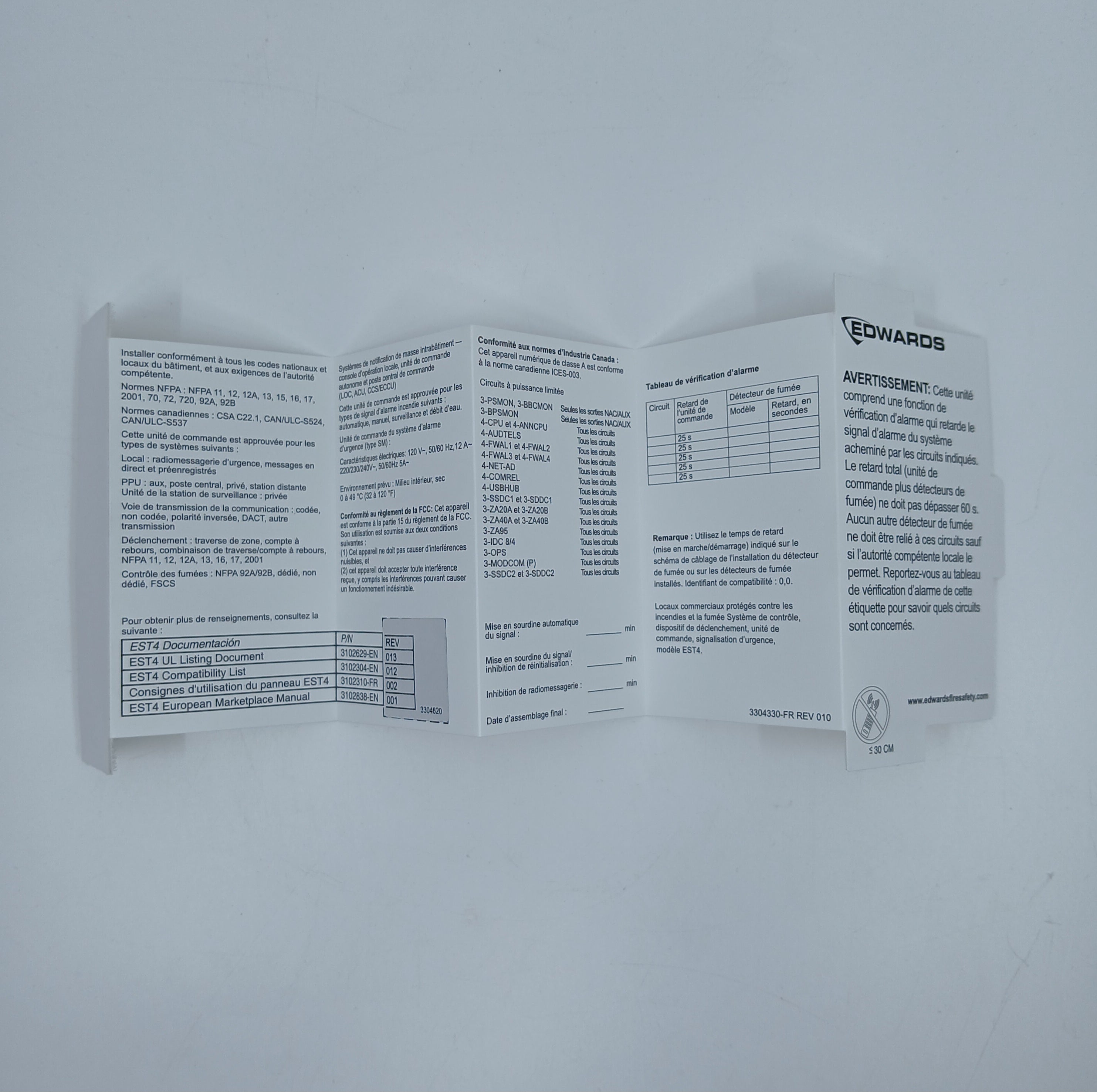Edwards 4-LKIT-FR Language Kit Panel Door French