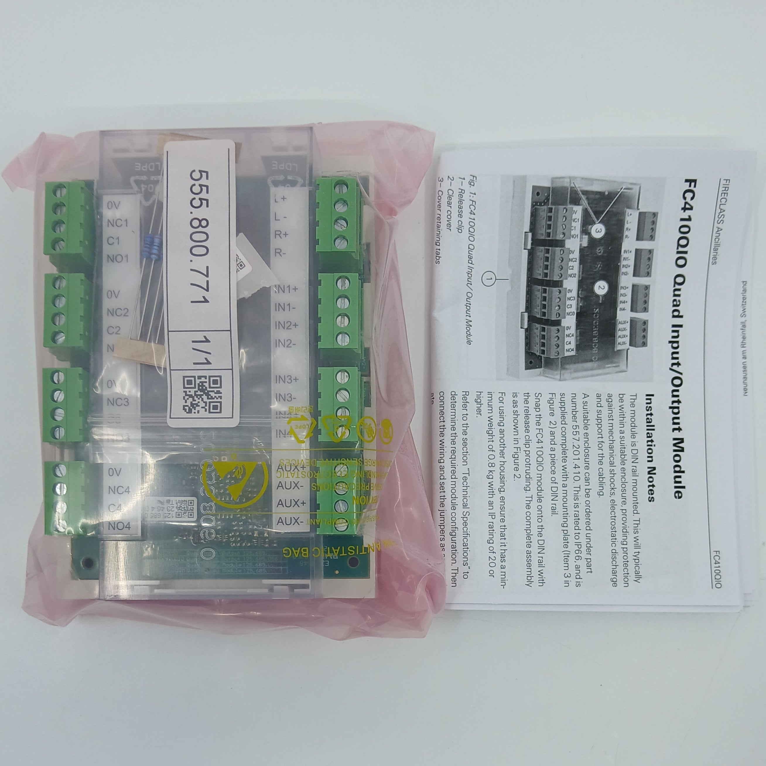 FireClass 555.800.771 FC410QIO 4 Way Input / Output Module - JEM Systems UK