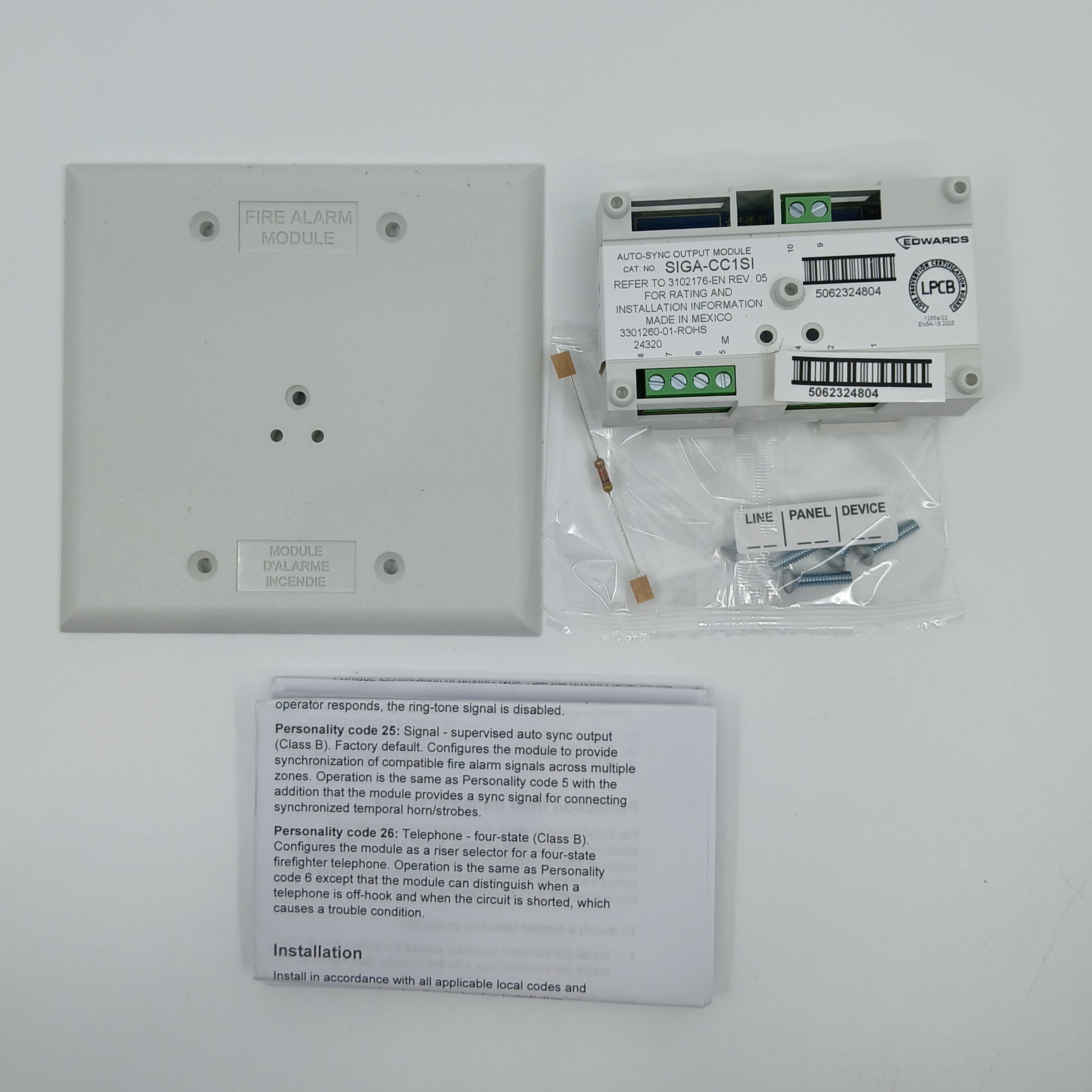 Edwards SIGA-CC1SI Single Input (Riser) Module - JEM Systems UK