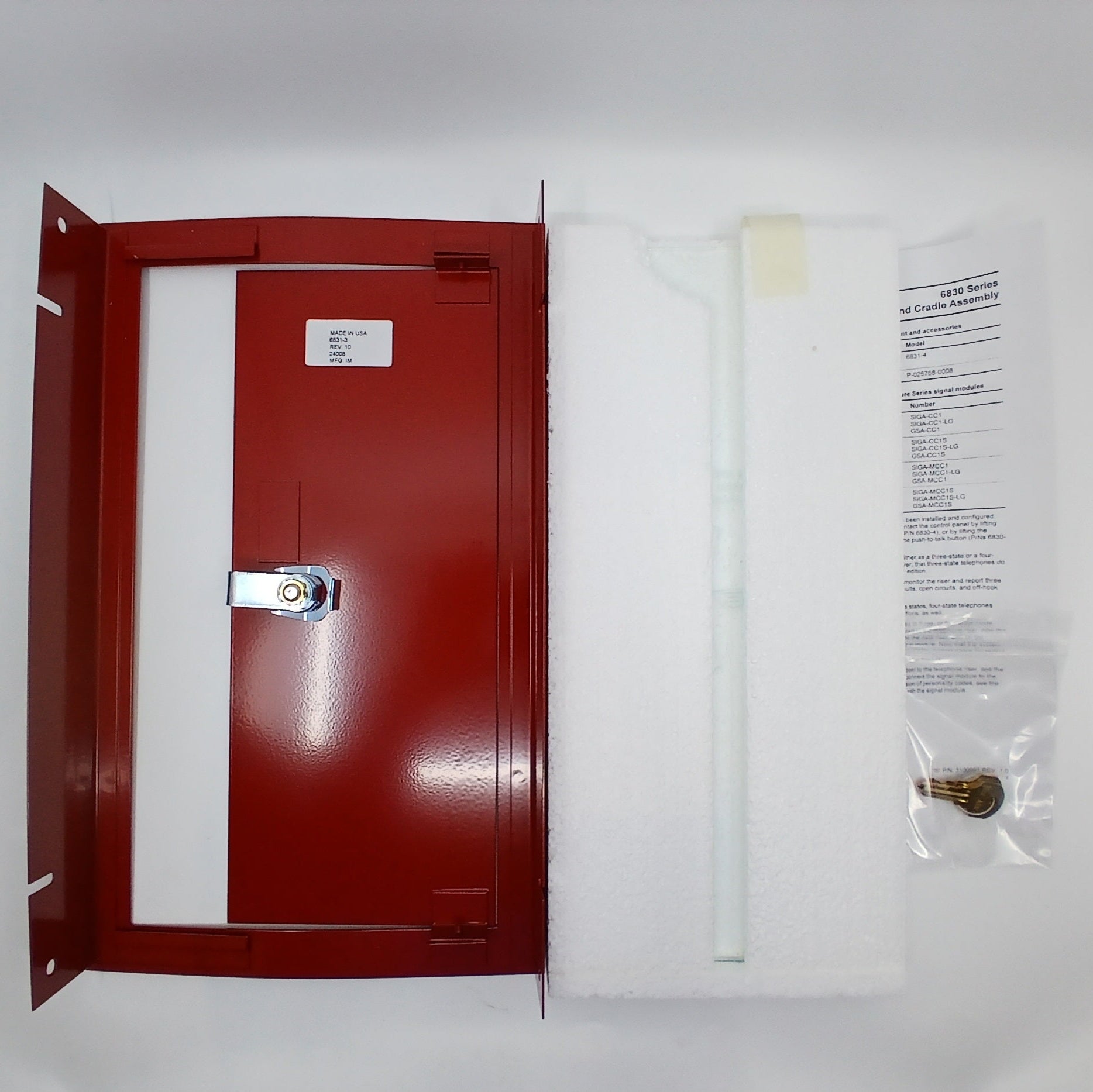 Edwards 6831-3 Surface Mount Break Glass Frontplate