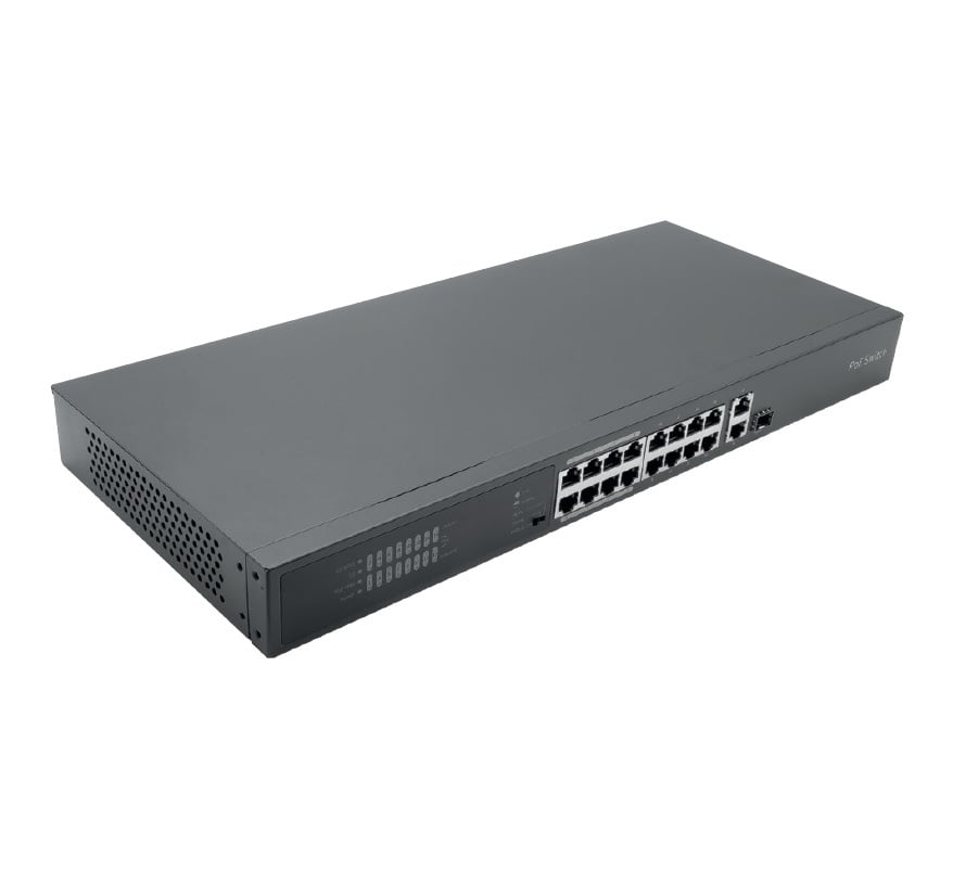 ESP Essentials 16 Port PoE Switch 225W Black (S16POE) - JEM Systems UK