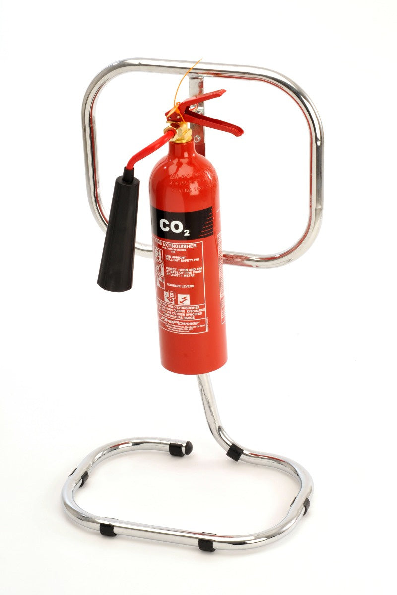 Jewel Chrome Fire Extinguisher Stand - Single - JEM Systems UK
