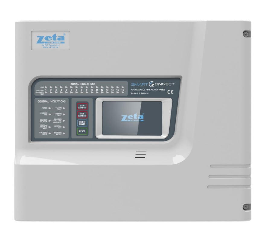 Zeta SmartConnect Touchscreen 1 Loop Addressable Fire Alarm Panel (SMART1) - JEM Systems UK
