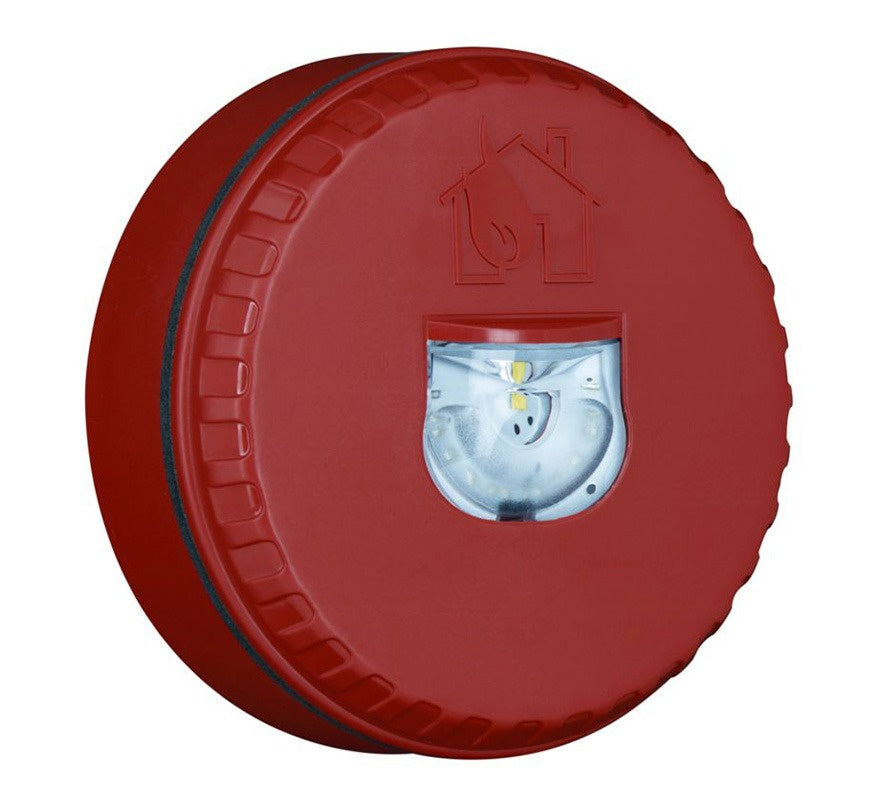 Eaton Cooper Intelligent Addressable Wall VAD (Red Flash, Shallow Base) (CAB482WS) - JEM Systems UK