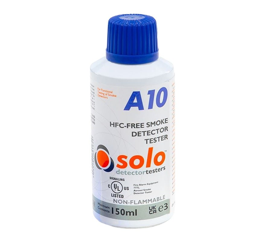 Solo A10 Smoke Detector Test Aerosol 150ml (Non-Flammable) for use with Solo 330/332 (SOLOA10-001) - JEM Systems UK