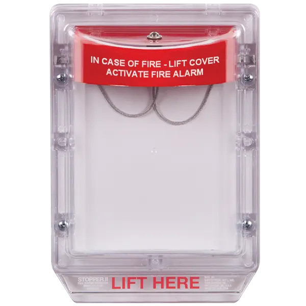 STI-1200 Stopper II - Flush Mount - FIRE ALARM text - JEM Systems UK