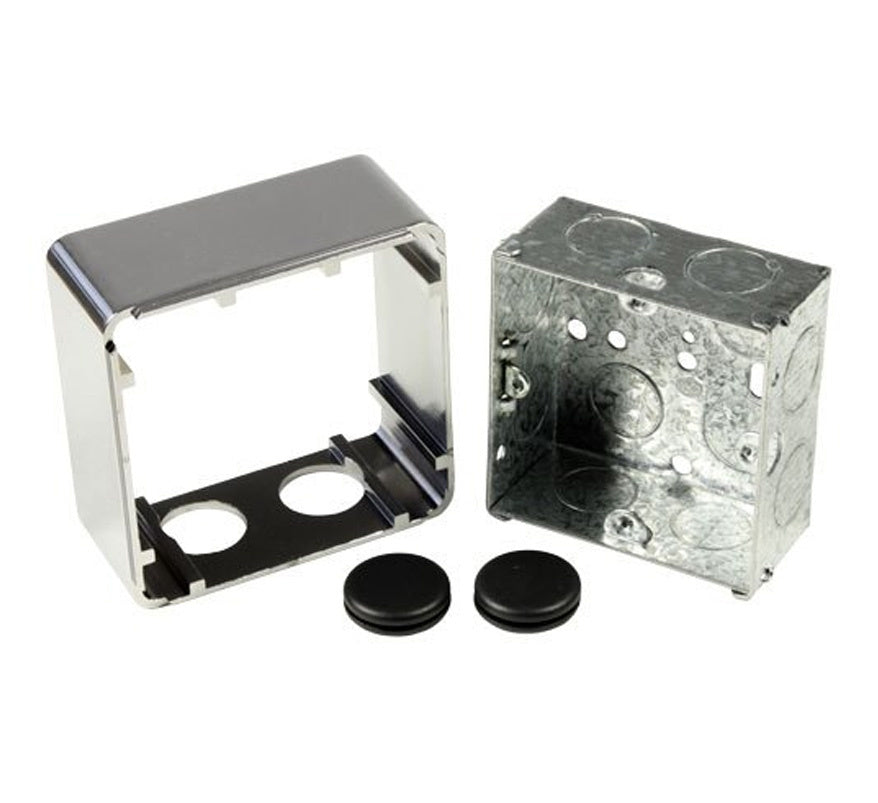 Geofire Surface Mounting Kit for Decorative Door Holders (Polished Chrome) (2-34-0424-C097) - JEM Systems UK