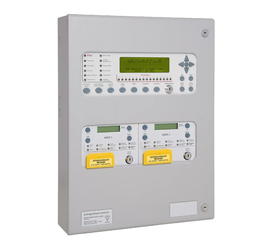 Kentec Syncro XT+ Extinguishing Control Panel - 2 Loops, 4 Areas (Apollo Protocol) - JEM Systems UK