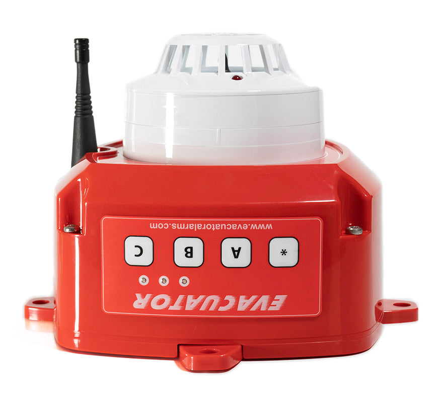 Evacuator Synergy+ Wireless Site Alarm A1R Heat Detector (FMCEVASYNP3) - JEM Systems UK