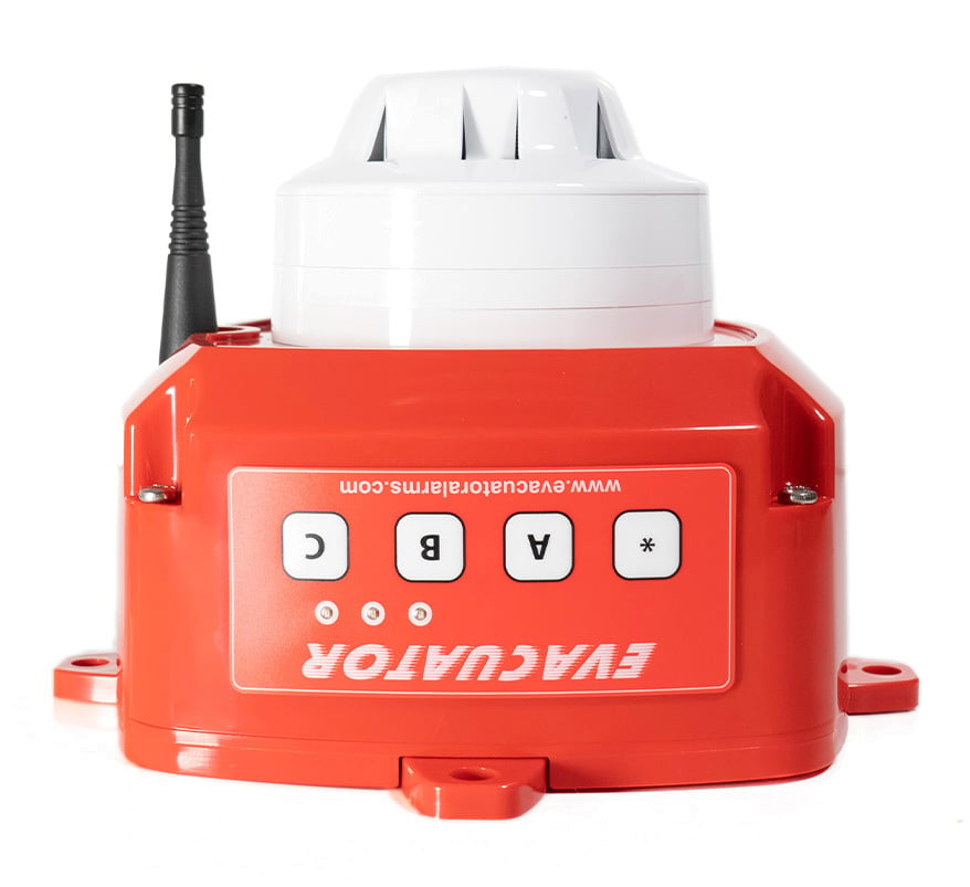 Evacuator Synergy+ Wireless Site Alarm Optical Smoke Detector (FMCEVASYNP4) - JEM Systems UK