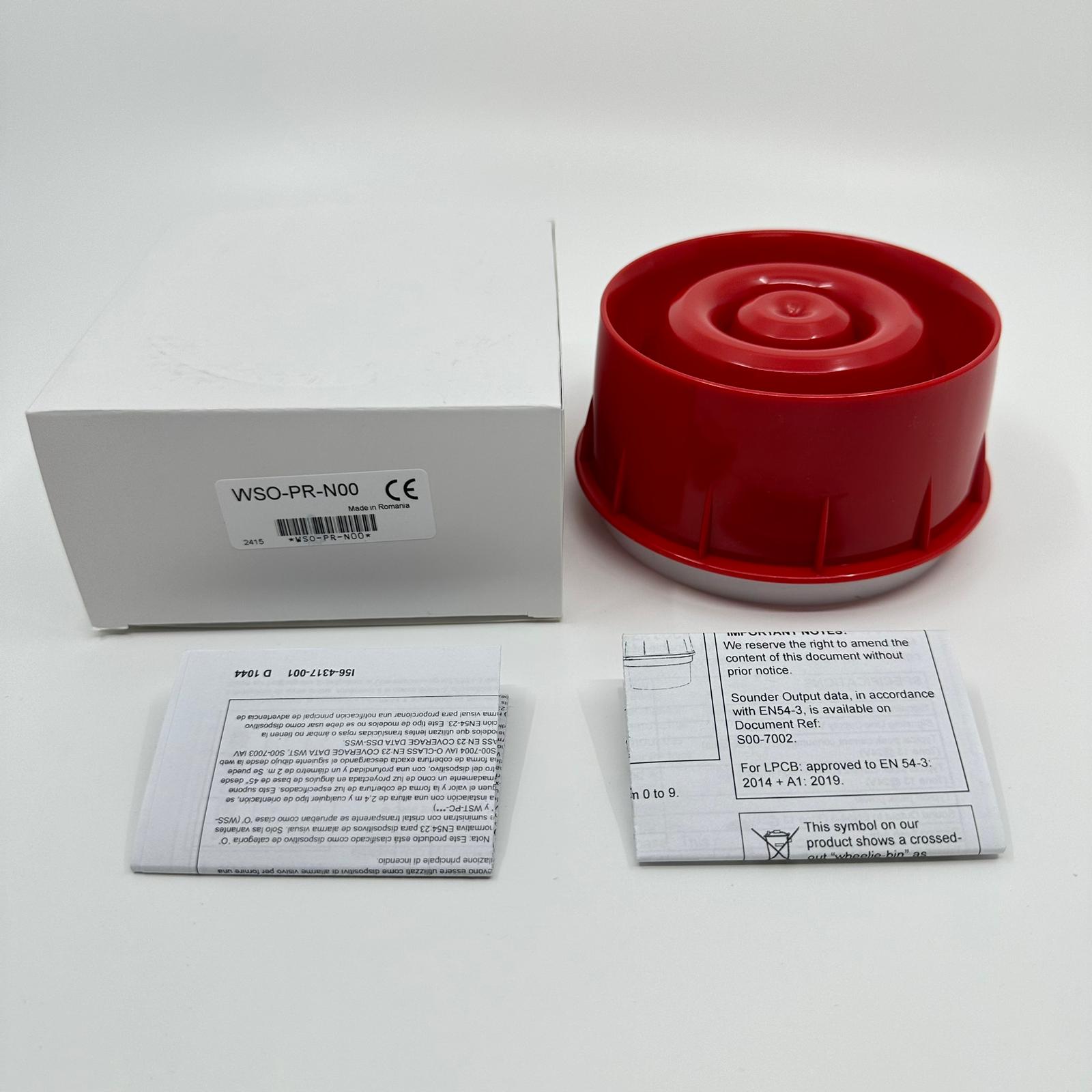 System Sensor WSO-PR-N00 Wall Mounted Red Sounder - JEM Systems UK