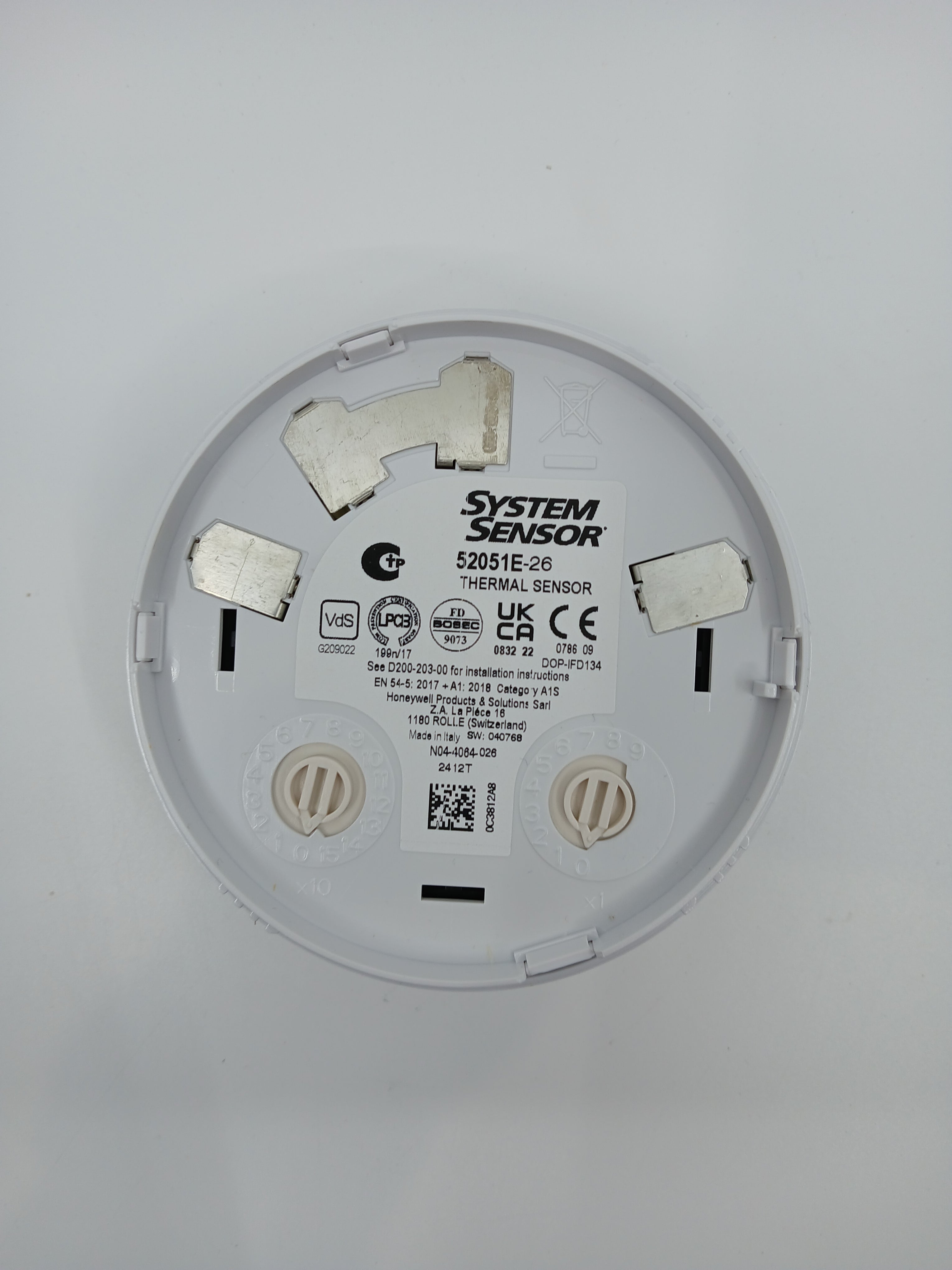 System Sensor 52051E-26 Heat Detector Fixed 58°C