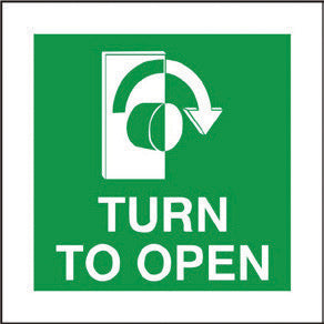 Jewel TTOC Turn to Open Sign (Clockwise), Rigid, 100x100mm