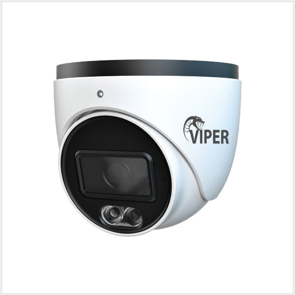 6MP Fixed Smart Dual-Illumination Turret Camera with People Detection (White Housing)