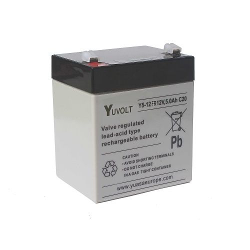 Yuasa Y5-12/250/FR/Box Yuvolt Series, Sealed Lead Acid Yuvolt Battery, 12V 5Ah