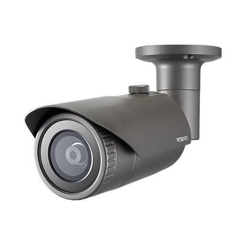 Hanwha QNO-7012R Q Series, 4MP WDR IP Bullet Camera, 2.8mm Fixed Lens, IR 20M, IP66, Grey