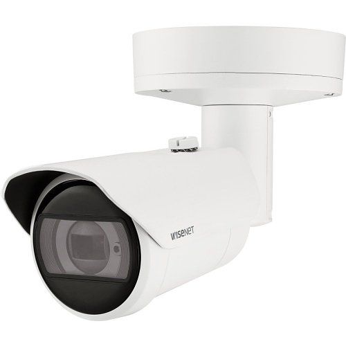 Hanwha XNO-C8083R X Series, 6MP WDR IP Bullet Camera, 4.4-9.3mm Motorized Varifocal Lens, IR 40M, IP67, White