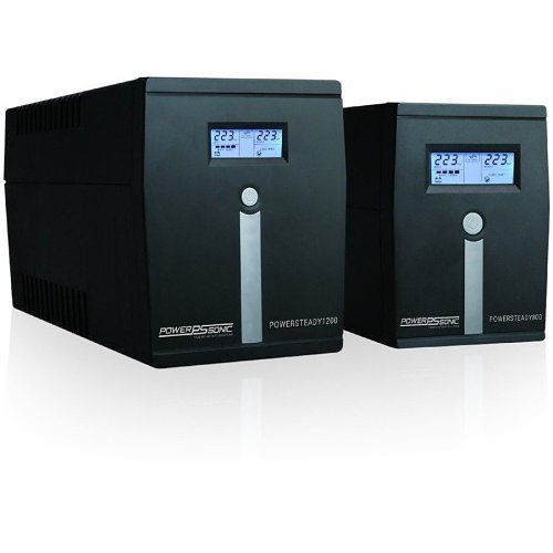 Power Sonic 1200 Powersteady Series, 16A, UPS with Battery Charger, 12V 7AHx2, Tower, LCD display