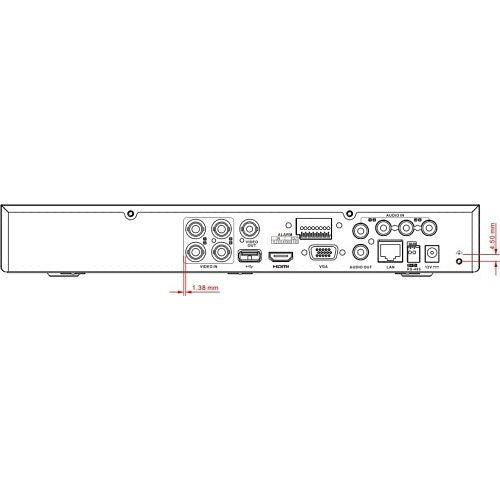 Hikvision iDS-7204HUHI-M1/XT/4A+4/1ALM Pro Series AcuSense 4-Channel 5MP 1U H.265 DVR
