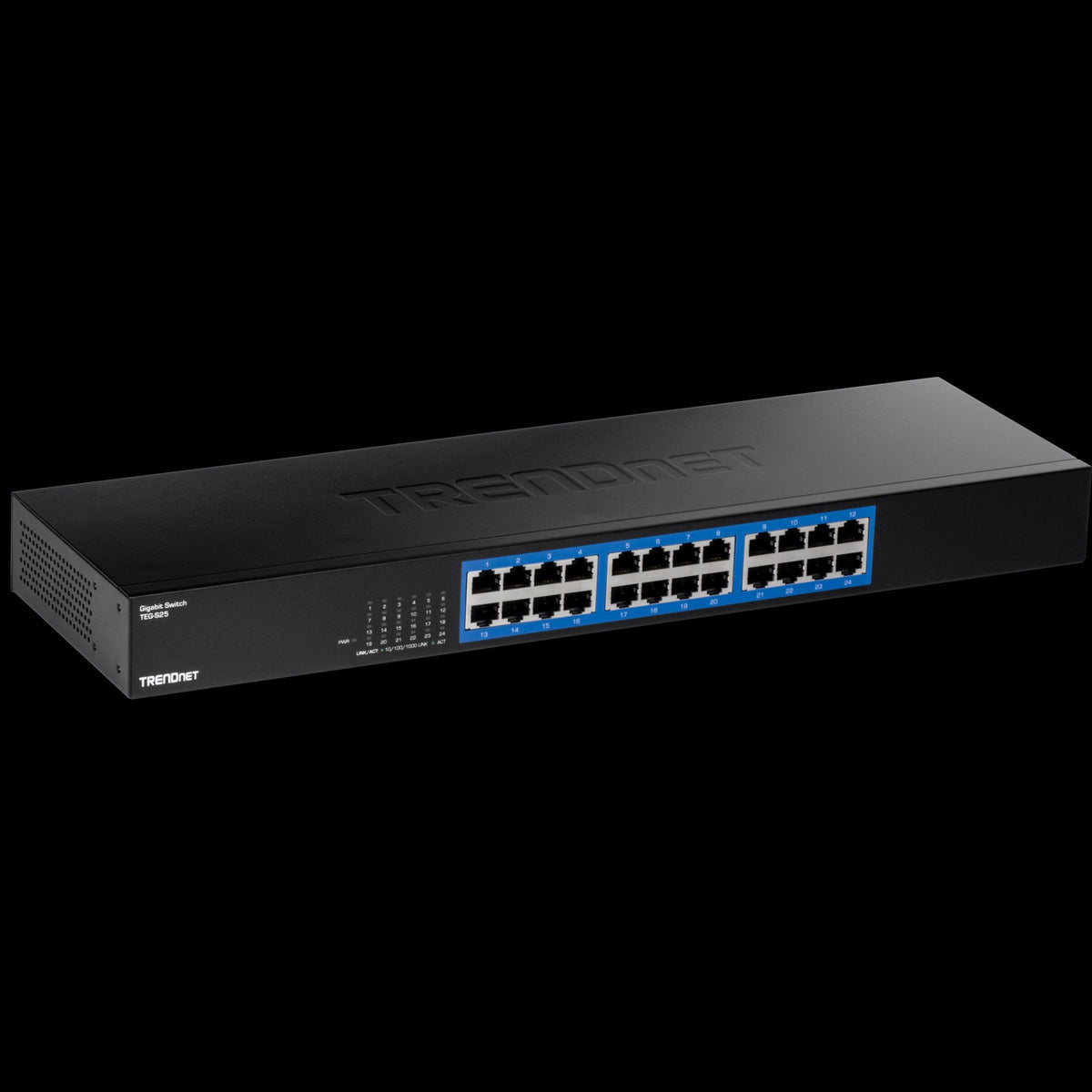 TRENDnet TEG-S25 24‑Port Gigabit Unmanaged Switch Metal Housing, Rackmount
