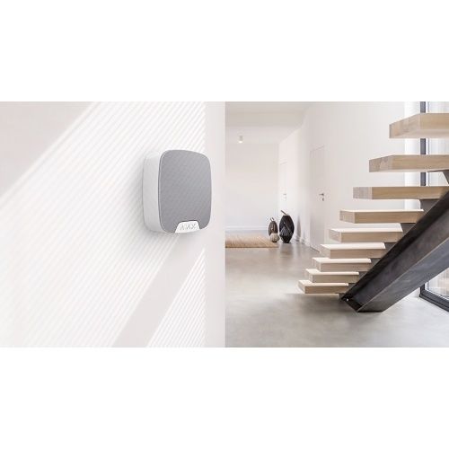 Ajax 121299.11.WH1 HomeSiren Jeweller, Wireless Siren with LED Connector, White